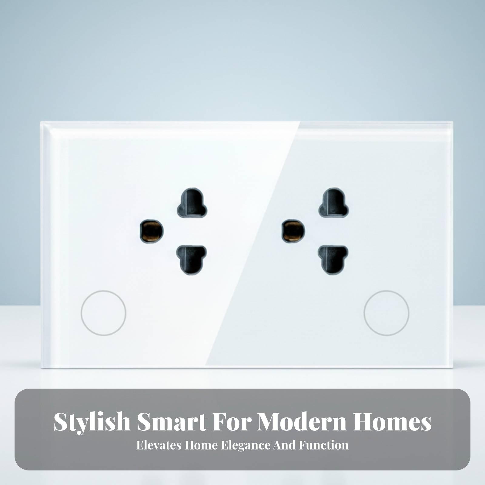 Timer Dual Outlet - Prise murale Wi-Fi compatible Matter, double